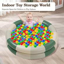 Buachois Piscina Inflable, Piscina Inflable Retro De Diseño Engrosado, Piscina De Agua De Estilo Lindo Que Ahorra Espacio para Interiores O Exteriores(Beige) - Verde - Ver 4