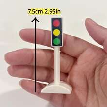 1:12 Mini Traffic Signal Light Toy Model, Traffic Safety Toy, Roleplay Accessory, DIY Mini Scene Decor - Multicolor - View 4