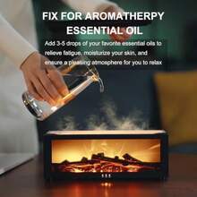 Difusor de chimenea humidificador difusor de aceites esenciales ultrasónico colorido fresco mini llama aromaterapia humidificador con temporizador para hogar dormitorio oficina yoga - Jardn Blanco/Opulento - Ver 7