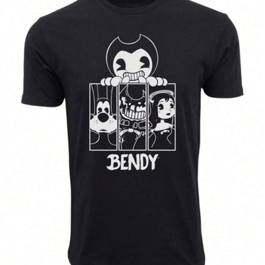 BENDY AND THE INK MACHINE PANELS T SHIRT YPFS - 黑色 - 查看 1