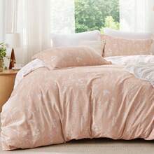 Bedsure Mother's Day Floral Comforter Set, Cute Floral Bedding, 1 Soft Reversible Botanical Flowers Comforter And 1/2 Pillow Shams, For Spring Decor, Wedding Decor, Easter Decor, Room Decor, Home Decor - Dusty Pink - View 1