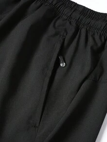男士运动短裤三件套，舒适抽绳松紧腰带，拉链口袋，柔软面料，健身训练短裤，户外功能性款式，可机洗，适合夏季健身、跑步、训练、休闲穿着 - 彩色 - 查看 9