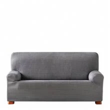 Kiva Jacquard Stretch Sofa Cover, 2-Seater, Universal Fit And Breathable, Various Colors Available – Sofa Cover, Anti-Wear Protection, Non-Slip Design With Elastic Band - 格雷.阿喀琉斯 - 查看 3