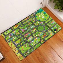 1pc Carpet Game Mat, Cute Car Design Carpet, Suitable For Toy Cars And Trains, Game Area Carpet With Anti-Slip Backing, Fun Throw Rug, Ideal Gift For Bedroom And Play Room, Game Carpet For Party, Gathering, Holiday, Gift - Multicolor - View 6