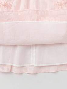 Balabala Đầm hè thêu cho bé gái 2026, chất liệu cotton mềm nhẹ, chi tiết nơ, trang phục công chúa dễ thương dự tiệc. - tông màu hồng - Xem 8