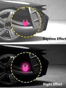 8个发光轮胎气门嘴帽 - 用这些独特的汽车礼品点亮您的旅程 - 螢光 - 查看 4