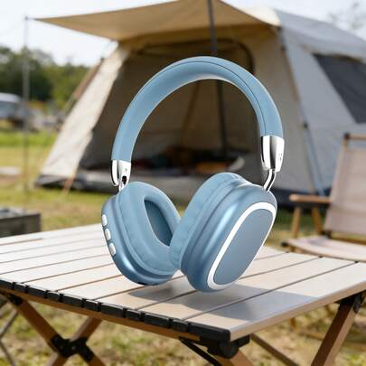 Gerripuer Nouveaux écouteurs sans fil avec couvercle d'oreille complet, qualité audio Hi-Fi, ajustement confortable, convient aux téléphones, ordinateurs et jeux. Caractéristiques : Audio HIFI, son surround 360°, double connexion, anti-vibrations, longue durée de vie de la batterie, design élégant et haut de gamme pour cadeau d'affaires avec matériaux en métal et plastique ABS, charge Type-C, pliable et rétractable