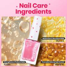 Beetles 6 Colors 7.5ml/0.25 Fl Oz Nail Polish Set - Love In Echo Quick Dry Spring Formula, Salon Long Lasting DIY Pastel Nail Art Gifts For Women - 6 Colors Hearts Aflutter - 查看 6