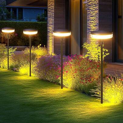 4/6 Pack 40LM Bright Solar Lights Outdoor, Up To 14Hrs, 31" Tall Solar Pathway Lights Outdoor Waterproof, Auto On/Off Outdoor Solar Lights For Yard Outside Patio Path Lawn