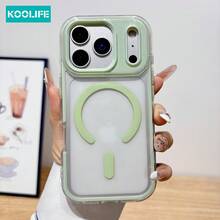 Koolife 1件裝 粉色馬卡龍磁吸防震氣囊全包覆軟 TPU 手機殼，適用於 iPhone 18 Pro/18 Pro Max/13 14 15 16 17 Pro Max Plus，可愛時尚吸睛設計，送給女性女孩的生日聖誕完美禮物 - 綠色 - 查看 3