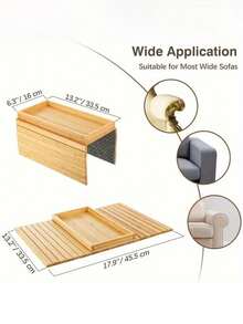 Khay để đồ trên ghế sofa có thể gập lại bằng tre, không cần lắp ráp. Sản phẩm bao gồm giá đỡ cốc chống rơi và thảm chống trượt, phù hợp cho ghế sofa, phòng khách và văn phòng. Có thể đựng điện thoại di động, đồ ăn nhẹ và điều khiển từ xa. - Nhiều màu - Xem 3