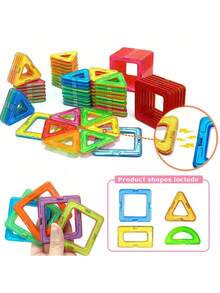 DIY Magnetic Building Blocks, Magnetic Toy Set, STEM Construction Toy Set, Educational Magnetic Toy, DIY Creative Learning Puzzle Toy, Multiple Colors Available, Suitable As Birthday Gift - Multicolor - View 3