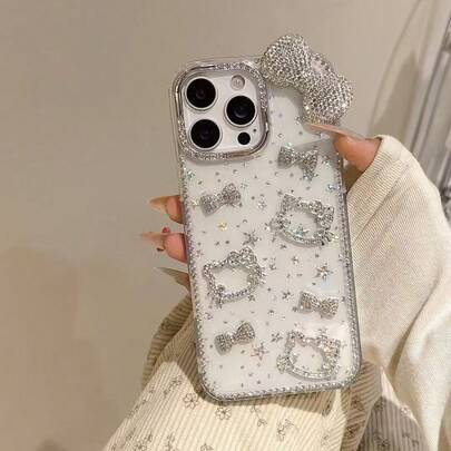 SANRIO [Ốp lưng bảo vệ hình ngôi sao] Ốp lưng chống rơi hình mèo Hello Kitty với khung mạ điện và keo chống nhỏ giọt dành cho Apple, thiết kế ngôi sao bao phủ toàn màn hình.