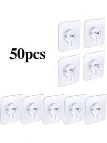 8pcs/15pcs/20pcs Picture Frame Hanging Tool - Nail-Free Wall Hanging Nails, Photo Album Frame Wall Hanging Hooks - Clear - View 12