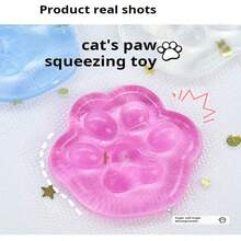 FIFA 10颗冰块、猫爪、揉捏放松玩具、舒缓压力透明果冻球，粘性十足，乐趣无穷 - 彩色 - 查看 2