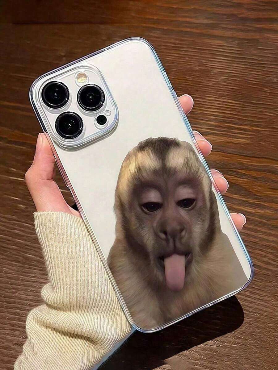 1 Pieza Funda Protectora De TeléFono Transparente Y Resistente A Los Golpes Con DiseñO De Perro Divertido, Compatible Con IPhone 16/11/16Pro/16Plus/16Promax/16E/15Promax/13/14/12/ 11/12Pro/12/12X/13Pro/14Pro/15Pro - Color 1 - Ver 1