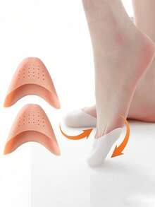 1/2 Pairs Silicone Toe Protectors, Suitable For High Heels And Ballet Shoes, Soft & Comfortable, Adjustable Size, Anti-Friction Breathable Forefoot Pads - / - View 4