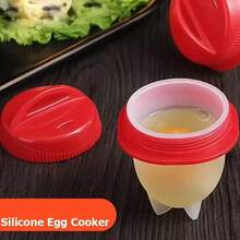 1pc Non-Stick Silicone Egg Cooker-Easy To Boil And Cook Kitchen Gadgets, Non-Stick High Temperature And Durable Cooking Cups, Easy-To-Use Kitchen Gadgets, Easy To Clean, Poached Egg Shape Device, Help You Easily Make Breakfast - Multicolor - View 7