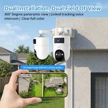 5G WiFi Pro Series FHD 3MP Dual Lens Indoor/Outdoor Security Camera,360° PTZ , People Detection With Auto Alarm, Colour Night Vision, IP66 Waterproof,  Cloud Storage And SD Card Storage, Two-Way Audio, Small And Convenient Form Factor, Easy To Use. Suitable For Home, Baby, Pet And Shop. Security Must-Have, Suitable As A Holiday Gift For Family And Friends, Keep An Eye On The Elderly Living Alone, Baby Or Pets, Record Every Important Moment. One Of The Explosive Models / Must Buy For Summer Promotion - 白色 - 查看 7