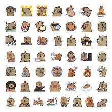 100PCS New Style Cute Cartoon Capybara Graffiti Stickers For Helmet Bicycle Hand Account Pencil Case Decals - 100PCS - View 6