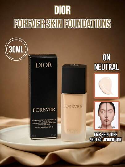 Dior Forever Skin Foundation 0N Neutral (30ml Full-size 5ml Mid-size 2.7ml Mini-size), Dior Forever Skin Velvet Matte Liquid Foundation SPF 15, 24H Wear No-Transfer Full Coverage Foundation, For Very Fair Light Skin with Neutral Underton, Pvet Controle, Pvetage Foundation, For Very Fair Light Skin with Neutral Underton, Pvet Controle, Pvetary, For Very Fair Light Skin with Neutraton, Pvety Cleanal Controle, Velkin with Neutra, vet; Oily, Combination & Normal Skin, Liquid Foundation for Women, Luxury High-End Foundation, Dior Best Seller, Makeup Base for Flawless Complexion, Long-Lasting Foundation, Smoothing & Hydrating, Foundation for Sensitive Skin,Gift for Her,