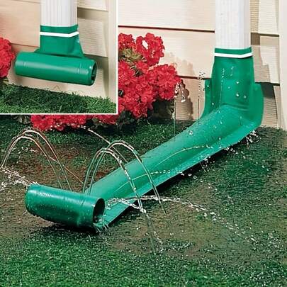 1pc Automatic Retractable Rainwater Drainage Pipe System, Gutter Downspout Extender With Protective Cover, Plastic Metal Material, Retractable Design, Water Drainage Hose, For Lawn Garden Rainwater Management Outdoor Telescopic Rain Drain Ditch Sprinkler Strip Rainwater Diversion