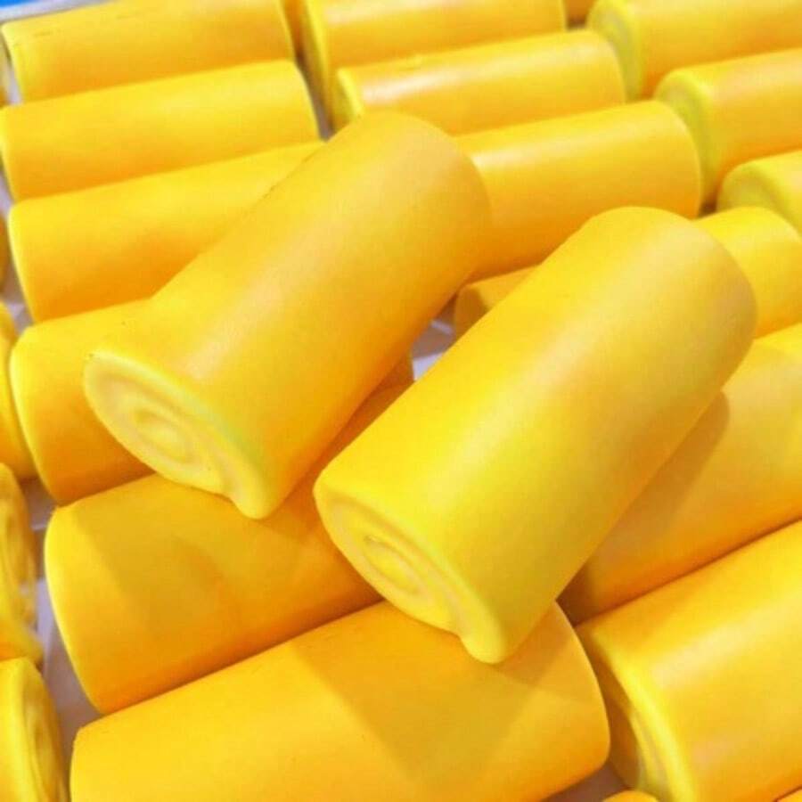 Đồ chơi giảm căng thẳng hình cuộn Thụy Sĩ - Đồ chơi bóp mềm, đàn hồi chậm, màu vàng. - Nhiều màu - Xem 1