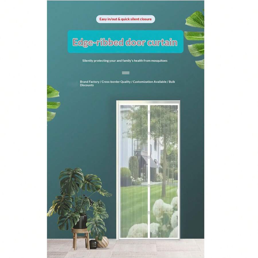 1 Set Magnetic Screen Door, Heavy Duty Self-Sealing Hands-Free Mesh Curtain, Insect Proof, 36 Inch X 82 Inch