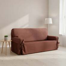 Kiva Universal 2-Seater Sofa Cover, One-Piece Design With Tie Fastening, Various Colors Available - Sofa Cover With 4 Firm Fastening Points - Teja Mid - 查看 2