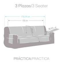 Kiva Universal And Versatile 3-Seater Sofa Cover, Various Colors Available – Easy-To-Fit Protective Sofa Cover For Backrest, Seat And Arms - Troy Mink - View 6