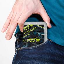 Cool Racing Style Wallet, Teenager Tri-Fold Wallet, Multi-Card Slot Design Card Holder, Lightweight Pocket Coin Purse, Essential For Daily Use, Perfect Birthday Gift - Multicolor - View 5