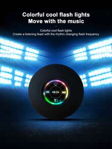 LED Lighting Waterproof Bathroom Bluetooth Speaker With Large Suction Cup, Portable Waterproof Bluetooth Speaker - Multicolor - View 5