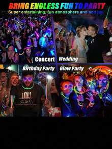 100pcs Glow Sticks, Adult Party Favors, Glow Sticks To Light Up Party Atmosphere For Parties And Concerts, Durable Plastic Multi-Color Glow Sticks, Suitable For Parties, Weddings, Birthday Parties, Concerts (Please Gently Bend After Receiving To Activate). Also Suitable For Mother's Day, Graduation Ceremonies And Other Occasions. - View 4