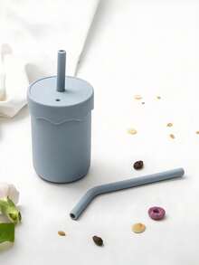 Personalized Silicone Training Cup With Straw: Engraved Baby Sippy Cup - Multicolor - View 8