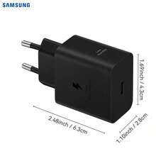 Samsung Fast Charging EU Type C E F Plug 220-240V Desktop Charging Station 45W Fast Charger USB-C Power Adapter With EU Plug Suitable For Fast Charging Android Devices Portable For Daily Use And Travel Memorial Day Long Weekend - View 2