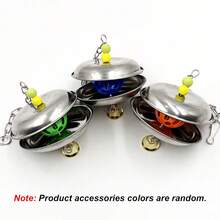 1pc Large Bell Parrot Chewing Toy, Interactive Stainless Steel Bell Bird Toy To Relieve Boredom, Suitable For Parrot And Small Bird Cage Accessories - View 7