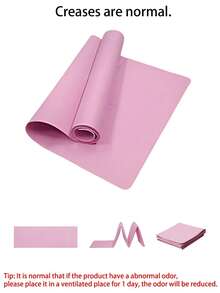 173*61cm EVA瑜伽垫，普拉提纯色运动垫，带绑带，适用于瑜伽、普拉提、平板支撑、健身、体操、锻炼、健身房、家庭锻炼，母亲节、生日等的绝佳礼物。 - 均碼 - 查看 14