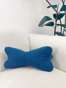 1pc Bone-Shaped Lumbar Pillow, Office Waist Support Cushion, Nap/Reading Knee Pillow, Triangular Cushion - Yellow - View 4