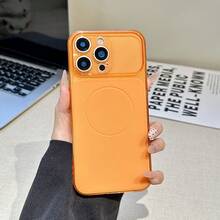 1 chiếc ốp lưng điện thoại TPU mềm đục lỗ tối giản, tương thích với Apple 17 Pro Max/16 Pro Max/15/14/13/11 - trái cam - Xem 5