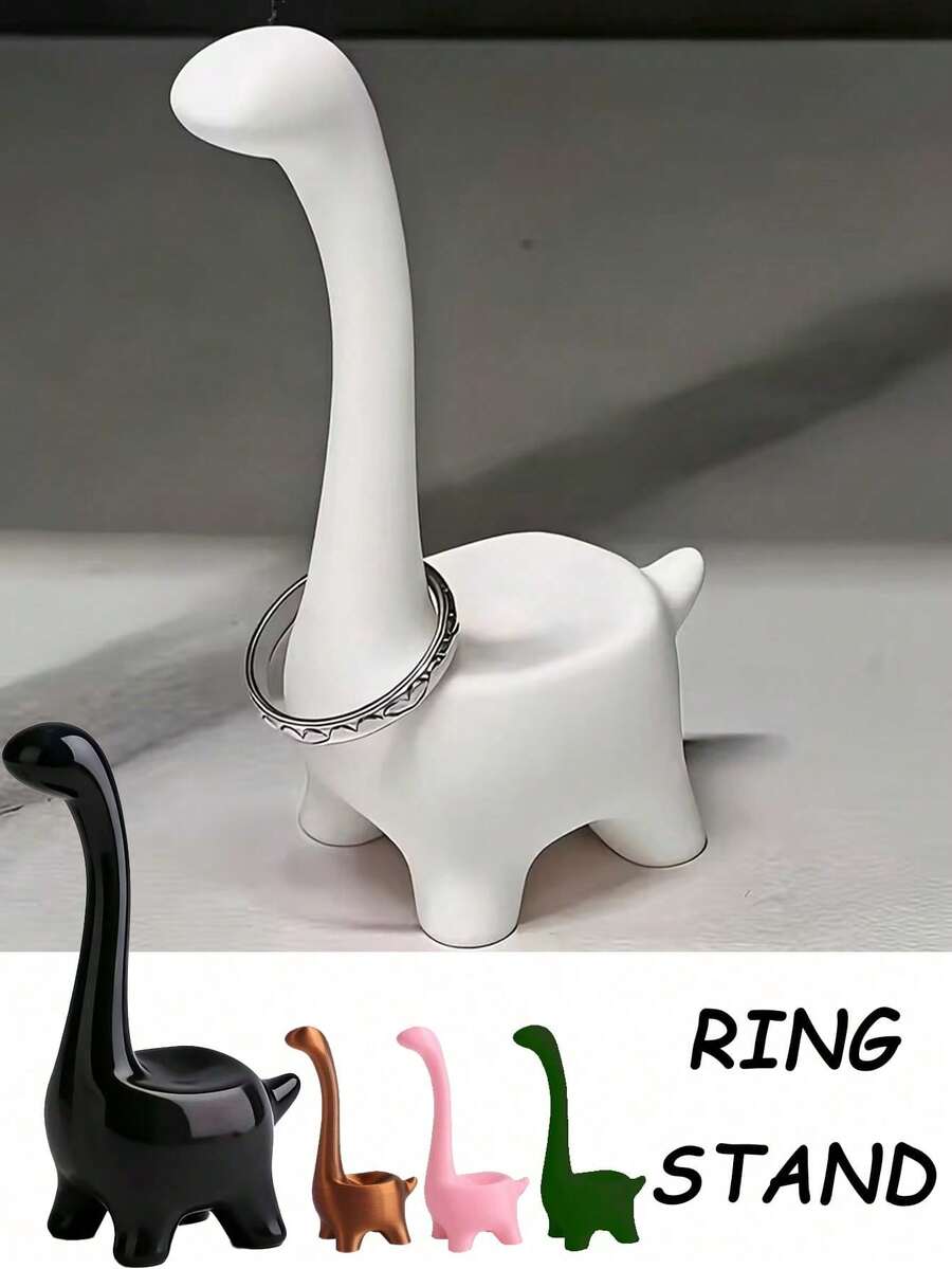 1 buah Tempat Cincin Berbentuk Dinosaurus, Elegan & Lucu, Cocok untuk Menyimpan Cincin, Dekorasi Kotak Perhiasan - MultiWarna - View 1
