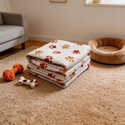 Almohadillas para mascotas impresas digitalmente lavables, reutilizables, adecuadas para dormir y jugar, diseñadas para el entrenamiento de perros. Almohadilla absorbente a prueba de fugas adecuada para el cuidado posparto, antideslizante y excelente para usar en corrales, jaulas y entrenamiento