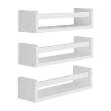 1/3 kệ treo tường cho phòng trẻ em, kệ đựng đồ treo tường thiết kế tối giản, kệ sách treo tường cho học sinh, kệ sách trẻ em, kệ sách tranh, kệ sách mẫu giáo - trắng - Xem 8