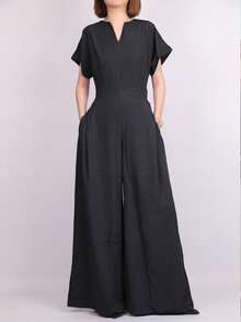 Astrid Mono versátil de unicolor con bolsillos negro para mujer - Negro - Ver 2