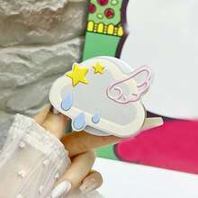 Cute Mirror Element Push-Pull Mobile Phone Stand 1 Set Star & Flower Shaped Mirror Decor Magsafe Magnetic Phone Stand Adjustable Slouchy Holder Spring Gift Party - Multicolor - View 14