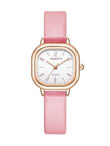 1pc Women's Leather Belt & Quartz Wrist Watch, Fashionable Versatile For Daily Wear - one-size - View 16