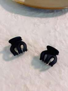 10pcs Black Mini Hair Claws, Fresh And Sweet Style, Perfect Match For Daily Commute, Easily Achieve Stylish Look Everyday - A - View 4