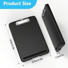 Versatile Clipboard A4 With Lid In Stylish Black - Waterproof And Dirt Resistant PP Material - Single Piece - View 2