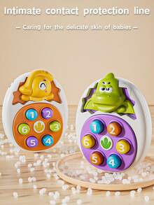 4 Designs Dinosaur Whack-A-Mole Toy, Fun And Educational, Effective For Improving Reaction Ability. Vibrant Colors, Ideal For Learning, Promotes Shape And Color Recognition, Entertaining Press Animal Toy, Perfect Gift For Boys And Girls - Multicolor - View 10