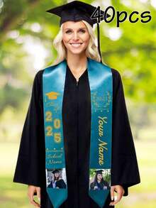 Custom Text And Photo Graduation Sash, Personalized Graduation Stoles, Kindergarten Graduation Sash, Satin Fabric Graduation Party Decorations - Style a - View 15