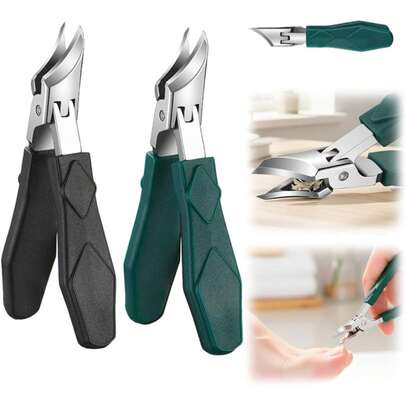 1pc Angled Nail Clipper - Suitable For Thick, Hard Nails And Ingrown Nails. Made Of High-Quality Stainless Steel, These Splash-Proof Nail Clippers Feature A Spacious Angled Blade Design Specifically For Trimming Thick Fingernails And Toenails.